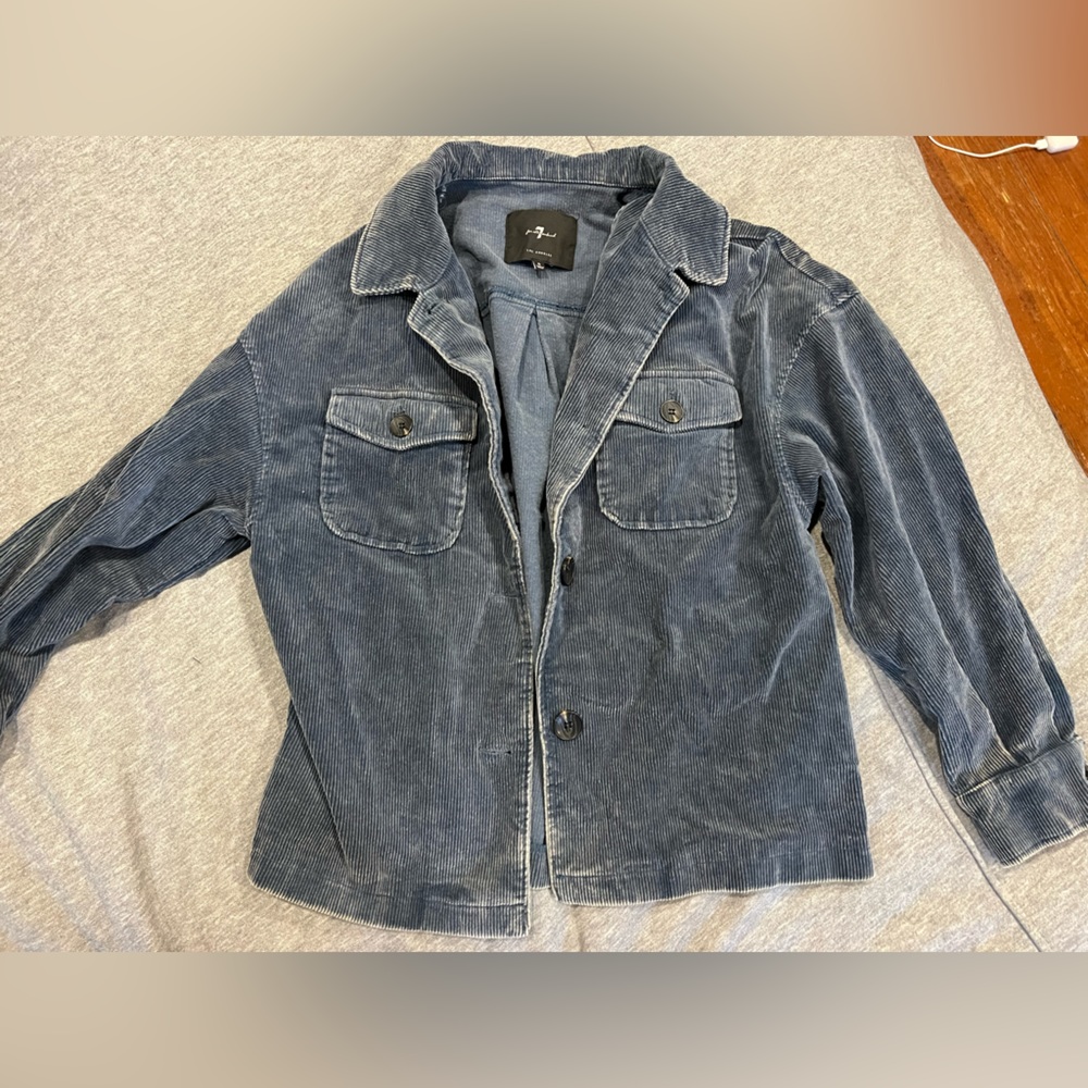 7 for all mankind blue corduroy jacket